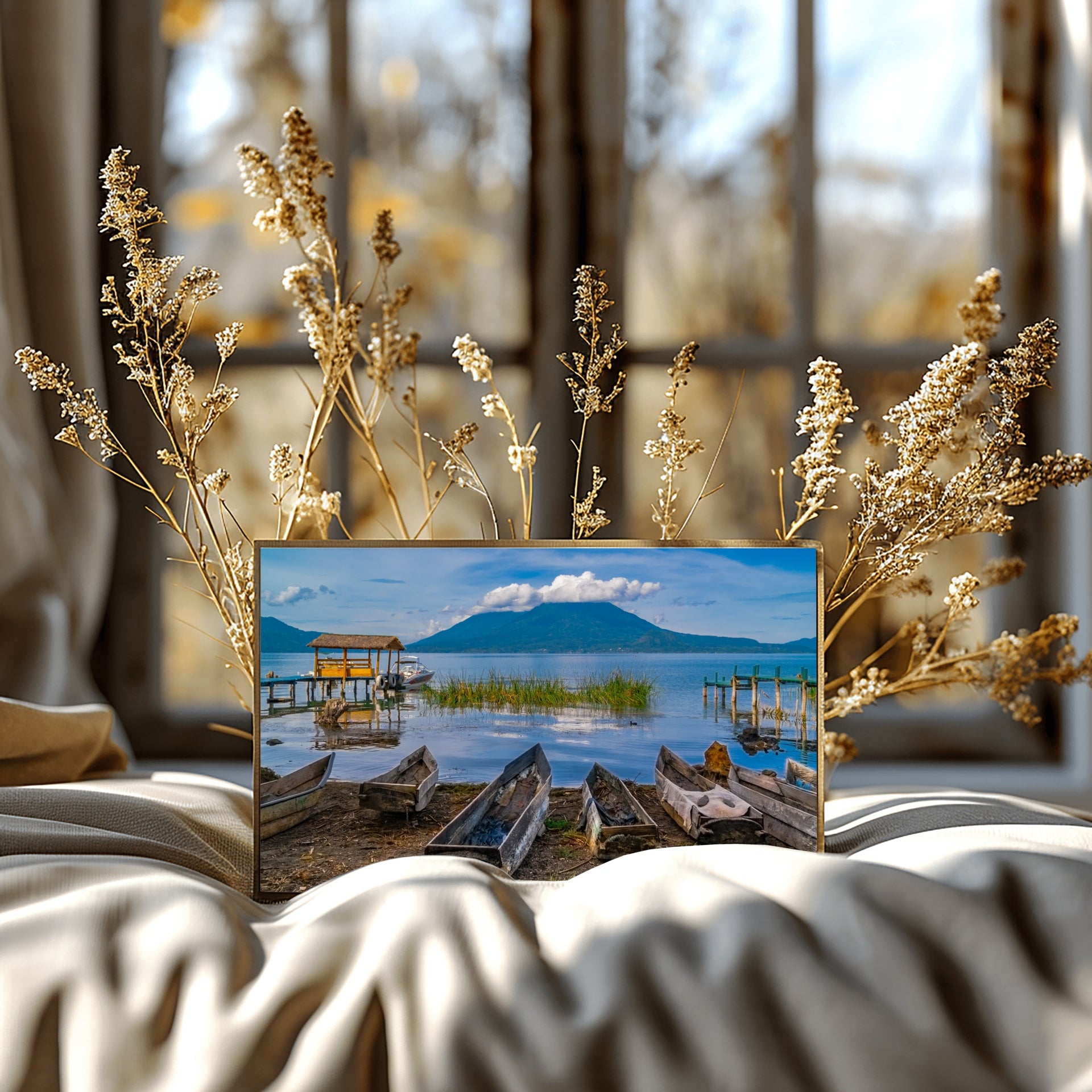 Lake Atitlan Fishing Boats - Horizontal Wall Art - Roberto Destarac Photography