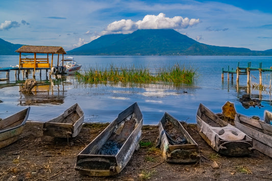 Lake Atitlan Fishing Boats - Horizontal Wall Art - Roberto Destarac Photography