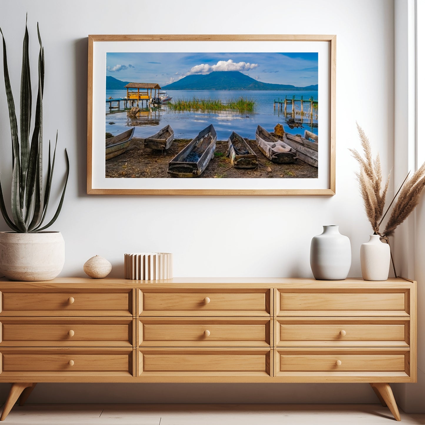 Lake Atitlan Fishing Boats - Horizontal Wall Art