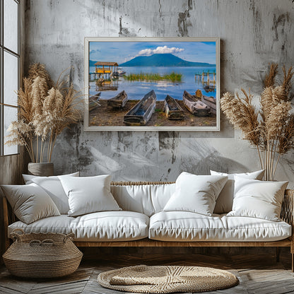 Lake Atitlan Fishing Boats - Horizontal Wall Art