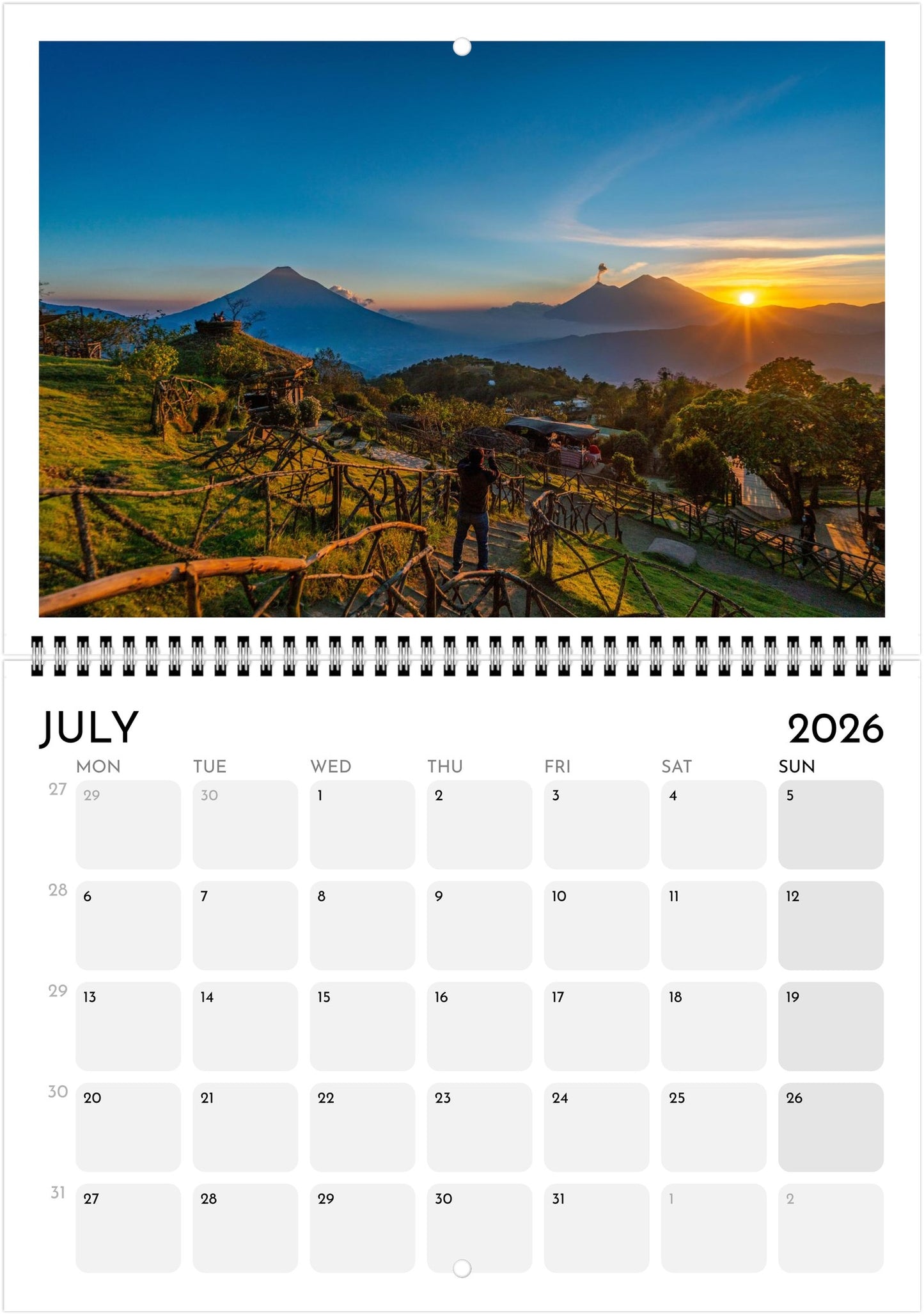 2026 Wall Calendar - Postales de mi Guate